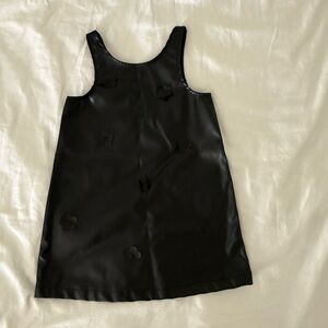 btween Black Satin Slip Dress with Subtle Sheen